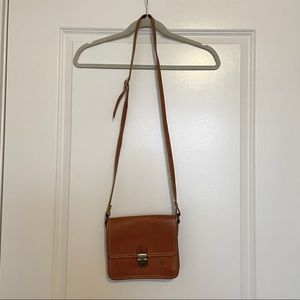 100% Real Italian Leather Crossbody Purse - Mustard Yellow